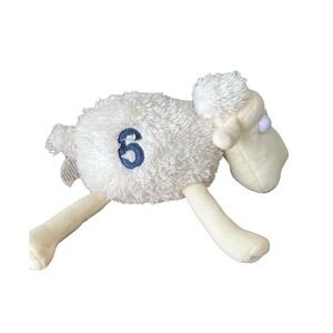 Serta Counting Sheep Plush Toy Number 6 Stuffed Animal Promo Blue Eyes Tag Gift